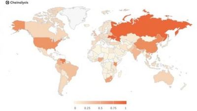Ucrania, Rusia y Venezuela son los países que más utilizan criptomonedas en el mundo: negociaron más de 50 mil millones de dólares en un año