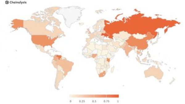 Ucrania, Rusia y Venezuela son los países que más utilizan criptomonedas en el mundo: negociaron más de 50 mil millones de dólares en un año