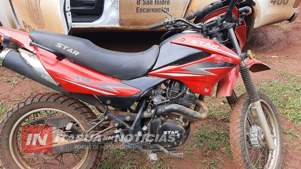 TRAS ASALTO A DESPENSA, DELINCUENTES ABANDONAN MOTOCICLETA ROBADA