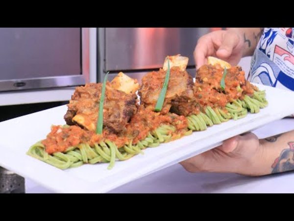 Tallarín con estofado de costilla fina | Receta del día con Oscar Pintos en VLT