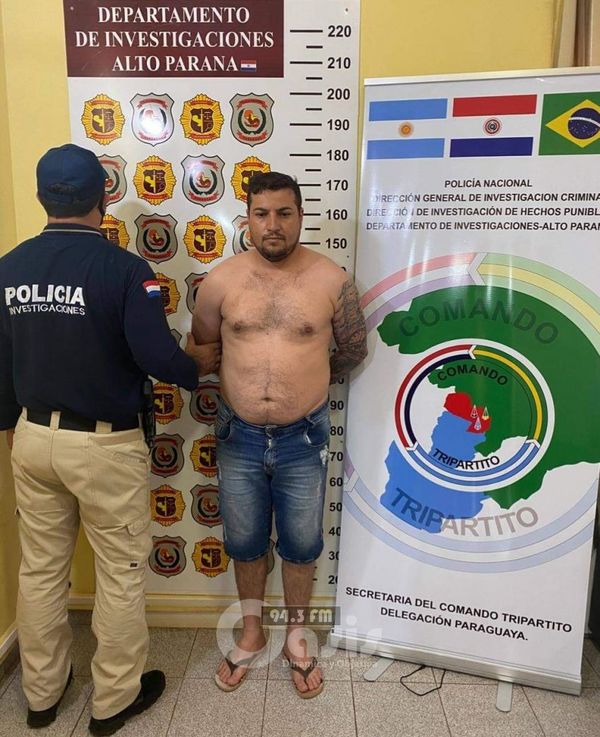 Peligroso brasileño buscado por la justicia de su país fue detenido