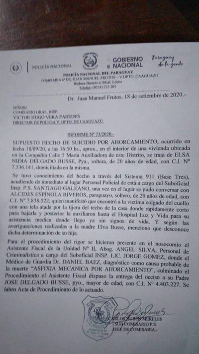 Joven pone fin a su vida en Calle 5 - Campo 9 Noticias
