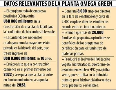 Capital brasileño impulsará planta de biodiésel en Villeta