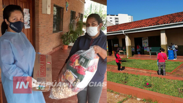 FAMILIAS RECIBEN ALIMENTOS DESDE EL MINISTERIO DE LA NIÑEZ