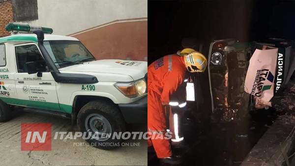 REPARAN AMBULANCIA DE BELLA VISTA INVOLUCRADA EN ACCIDENTE