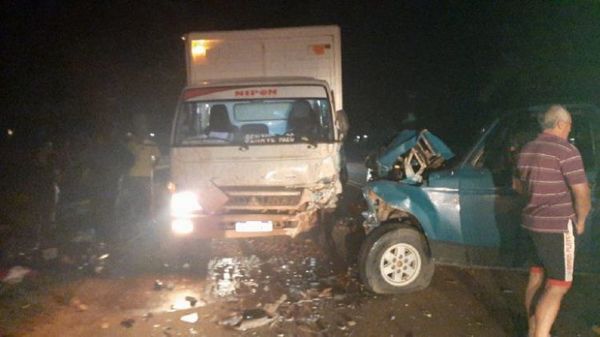 Brutal encontronazo deja un fallecido en Santa Rosa del Aguaray