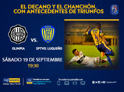 Choque de ganadores entre Olimpia y Sportivo Luqueño