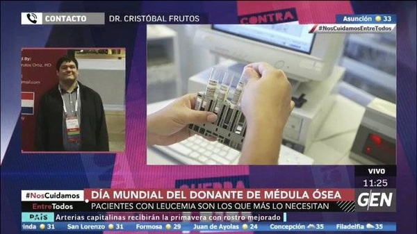 HOY / Día Mundial del Donante de Médula Ósea: Los pacientes con leucemia son los que más necesitan