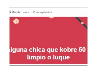 ¡Hendy! Subastan sexo al menor precio por Facebook
