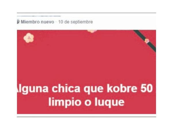 ¡Hendy! Subastan sexo al menor precio por Facebook