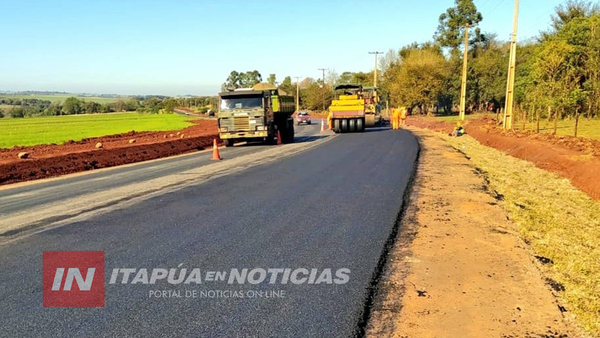 VERTIGINOSO AVANCE DE OBRAS DESDE EL MOPC EN ITAPÚA