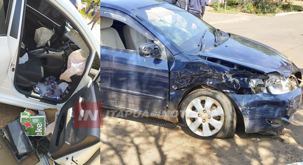 LESIONADOS Y ALCOTEST POSITIVO TRAS FUERTE COLISIÓN EN PLENO CENTRO DE CNEL. BOGADO 