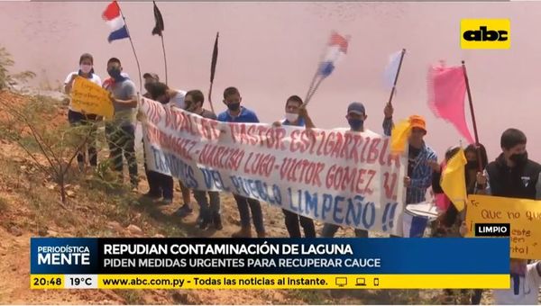 Limpeños repudian contaminación de la laguna Cerro - Periodísticamente - ABC Color
