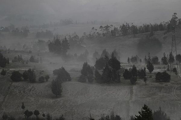 Intensa caída de ceniza volcánica en cinco poblados andinos de Ecuador - Mundo - ABC Color