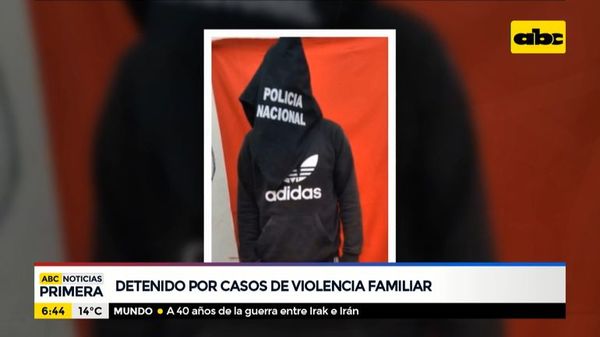 Joven detenido por casos de violencia familiar - ABC Noticias - ABC Color