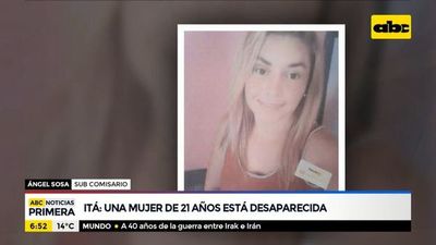 Una mujer de 21 años está desaparecida en Itá - ABC Noticias - ABC Color