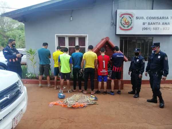 Siete aprehendidos por jugar pikivoley en CDE