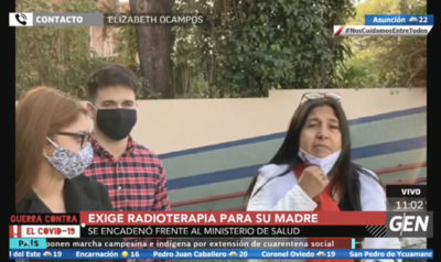 HOY / Elizabeth Ocampos, hija de una paciente oncológica, exige radioterapia para su madre