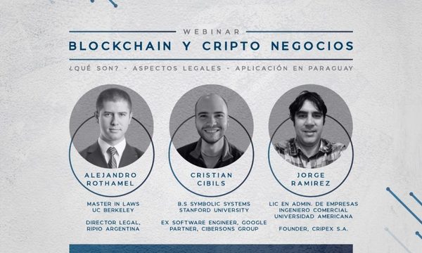 Realizarán webinar sobre alcances legales de Cripto Negocios en Paraguay