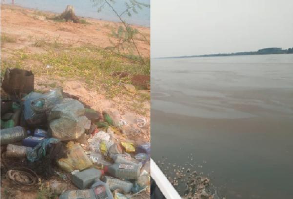 Preocupante contaminación de las aguas del lago Yguazú, en la zona de Tembiaporã - Noticiero Paraguay