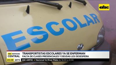 Falta de clases presenciales desespera a transportistas escolares - ABC Noticias - ABC Color