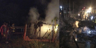 INCENDIO CONSUME UNA VIVIENDA DE MADERA EN MARÍA AUXILIADORA 