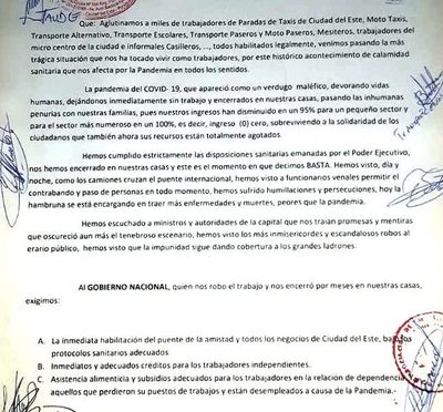 Masivo respaldo a determinación del cierre total del puente de la Amistad – Diario TNPRESS
