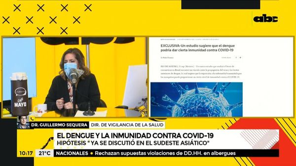 COVID-19: Inmunidad por dengue es una hipótesis pero no está confirmada, según Sequera - A La Gran 7-30 - ABC Color