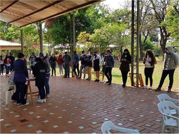 Connacionales dados de alta en albergue de la ciudad de Caaguazú