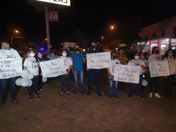 Ciudadanos se movilizan en Yby Yaú para exigir liberación de secuestrados