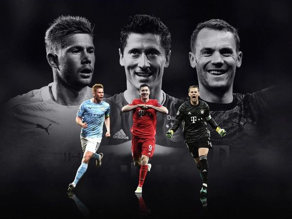 De Bruyne, Lewandoski y Neuer, candidatos a mejor jugador del año