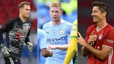 HOY / De Bruyne, Lewandoski y Neuer, candidatos a mejor jugador del año