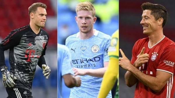 HOY / De Bruyne, Lewandoski y Neuer, candidatos a mejor jugador del año