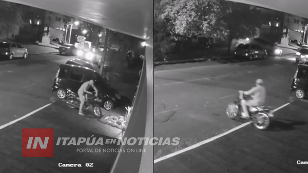 ASÍ HURTARON UNA MOTOCICLETA EN PLENO CENTRO DE ENCARNACIÓN