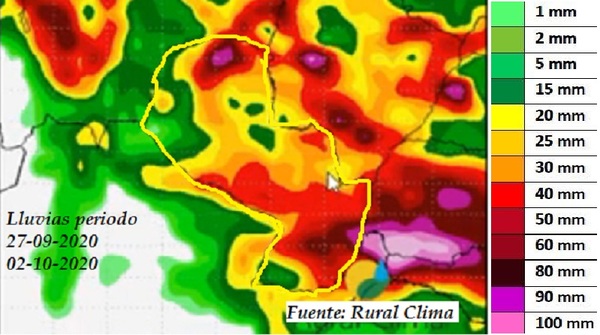 Pronostican lluvias generales para las zonas núcleo agrícolas