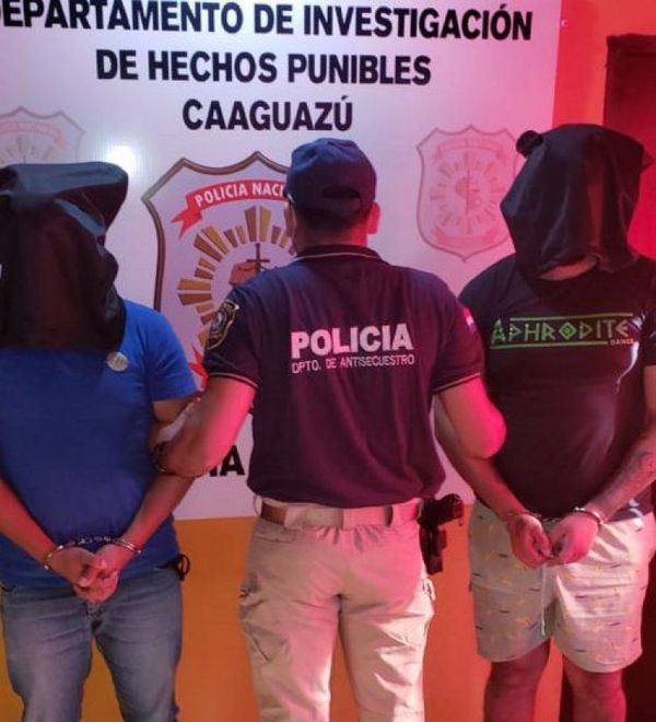 Policía detiene a dos jóvenes por presunta extorsión a empresario en Caaguazú