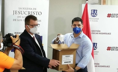 HOY / La Municipalidad de Asunción recibe 12 mil tapabocas de la Asociación de mejoramiento Mutuo