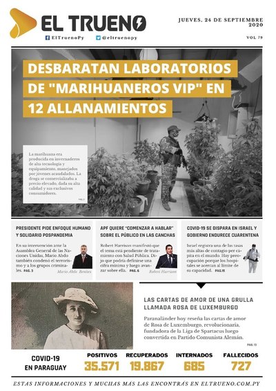 E-paper 24 de Septiembre 2020 - El Trueno