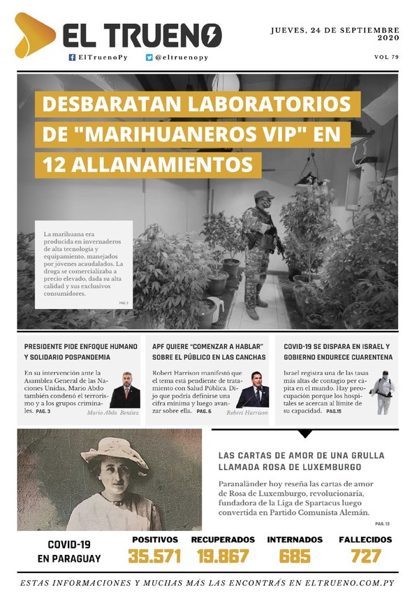 E-paper 24 de Septiembre 2020 - El Trueno
