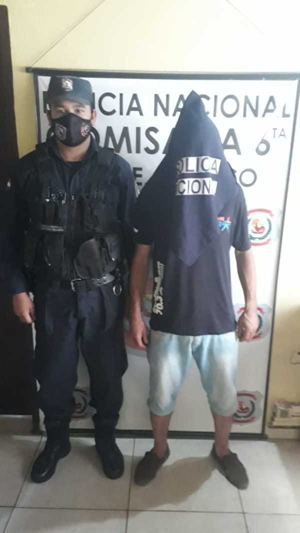 Violento sujeto es detenido por agredir a su hermana