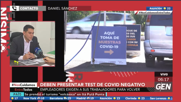 HOY / Daniel Sánchez, viceministro de Trabajo, sobre empleados que son obligados a presentar test negativo de COVID-19