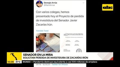 Presentan pedido de pérdida de investidura de Javier Zacarías Irún - ABC Noticias - ABC Color
