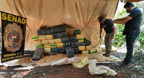 Incautan 1.5 toneladas de droga en Yby Pytá
