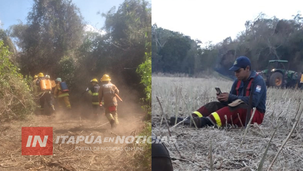 BOMBERO RINDIÓ SU PARCIAL EN MEDIO DEL COMBATE AL FUEGO