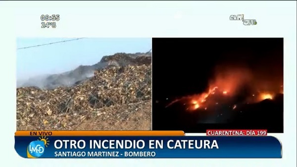 Sofocan incendio en Cateura, tras siete horas de trabajo