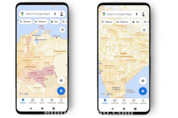 Google mostrará los últimos siete días de casos de COVID-19 para el área del mapa que se esté visualizando