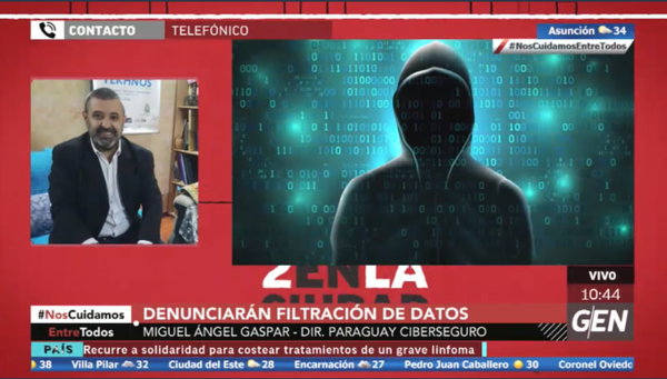 HOY / Miguel Ángel Gaspar, director de Paraguay Ciberseguro, sobre denuncia por filtración de datos personales y confidenciales