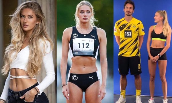 ¿La atleta Alica Schmidt, de 21 años, es entrenadora física del Borussia Dortmund?