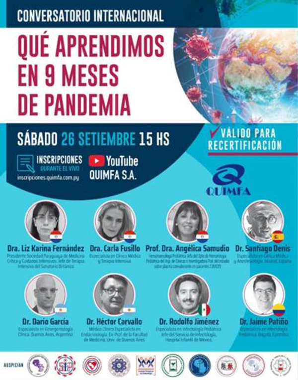 Conversatorio internacional ¿Qué aprendimos en 9 meses de pandemia? - Megacadena — Últimas Noticias de Paraguay