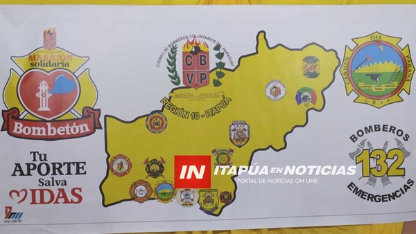 BOMBEROS DE CARMEN DEL PNÁ REALIZARON LANZAMIENTO DEL «BOMBETÓN 2020»